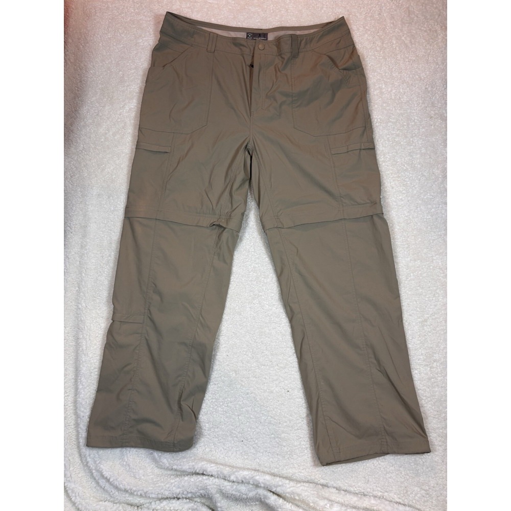 Royal Robbins Convertible Cargo Pants Mens 42/32 Khaki Tan Insect Shield
